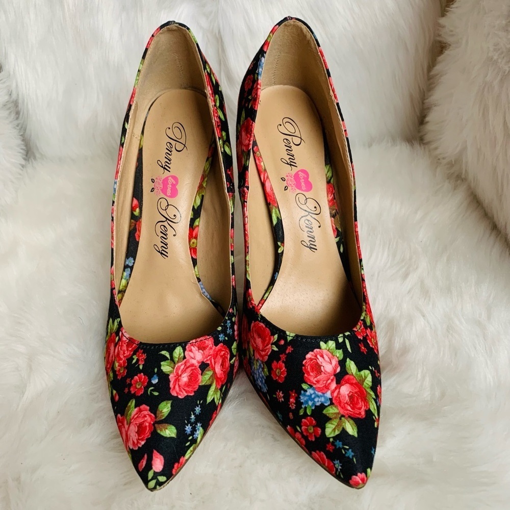 Penny Loves Kenny Heels Floral size 7M‎ - Picture 5 of 12